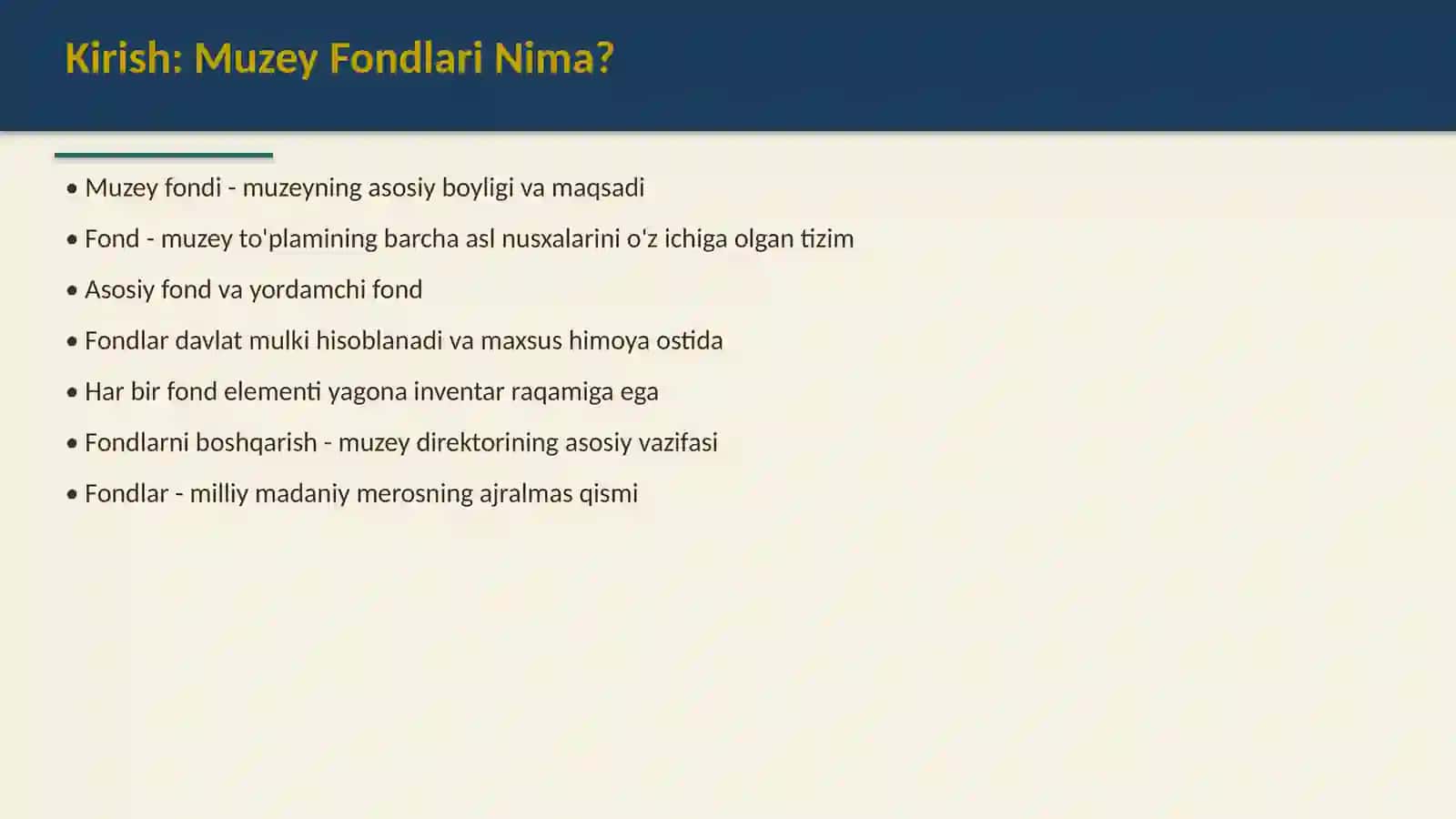 Muzey fondlarini saqlash tartibi 2