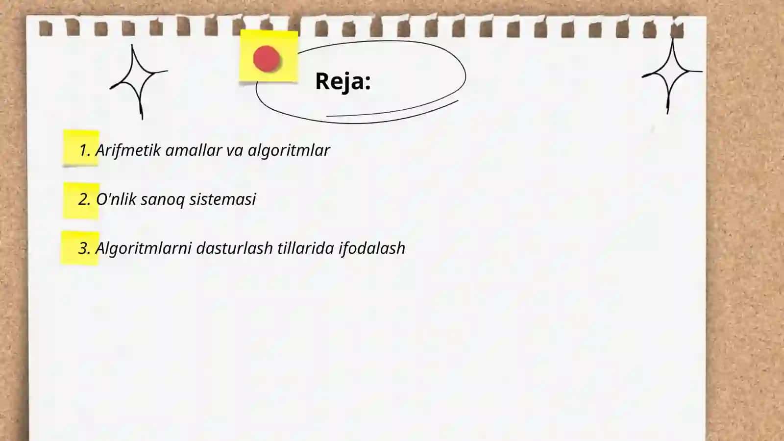 Arifmetik algoritimlarni dasturlash 2
