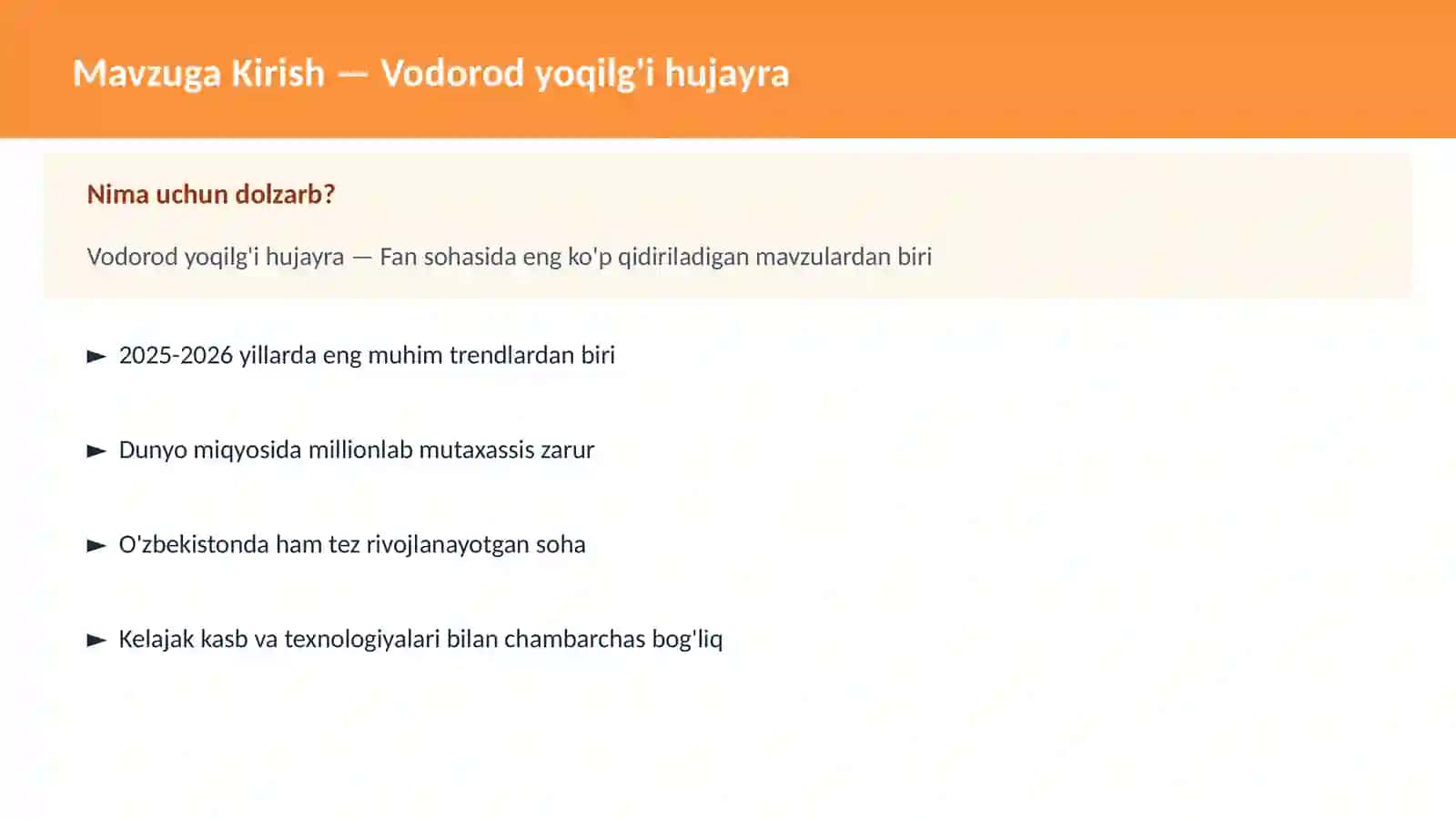 Vodorod yoqilg'i hujayra 2