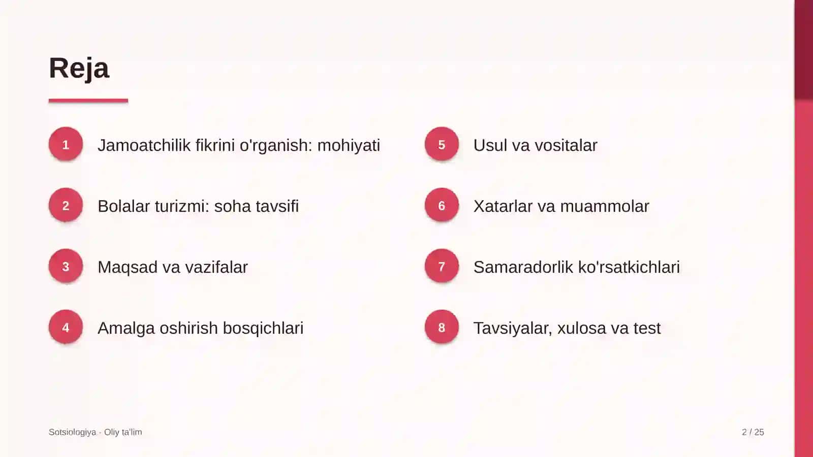 Bolalar turizmida jamoatchilik fikrini o'rganish 2