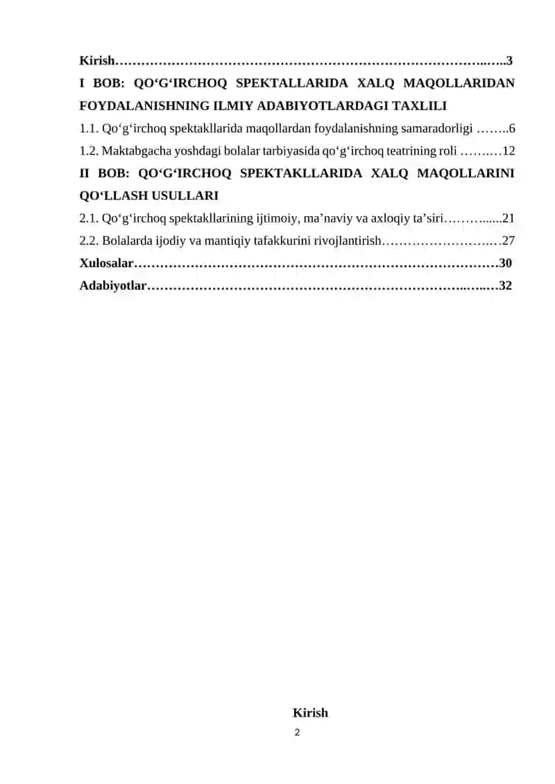 Qoʻgʻirchoq spektallarida xalq maqollaridan foydalanish 2