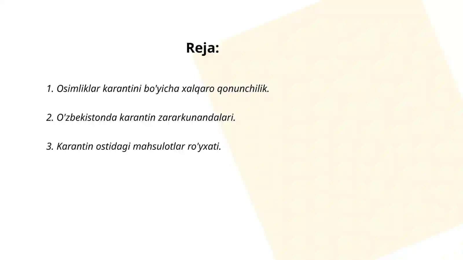 Osimliklar karantini va himiyasu agentligi faoliyati bilan tanishuv 2