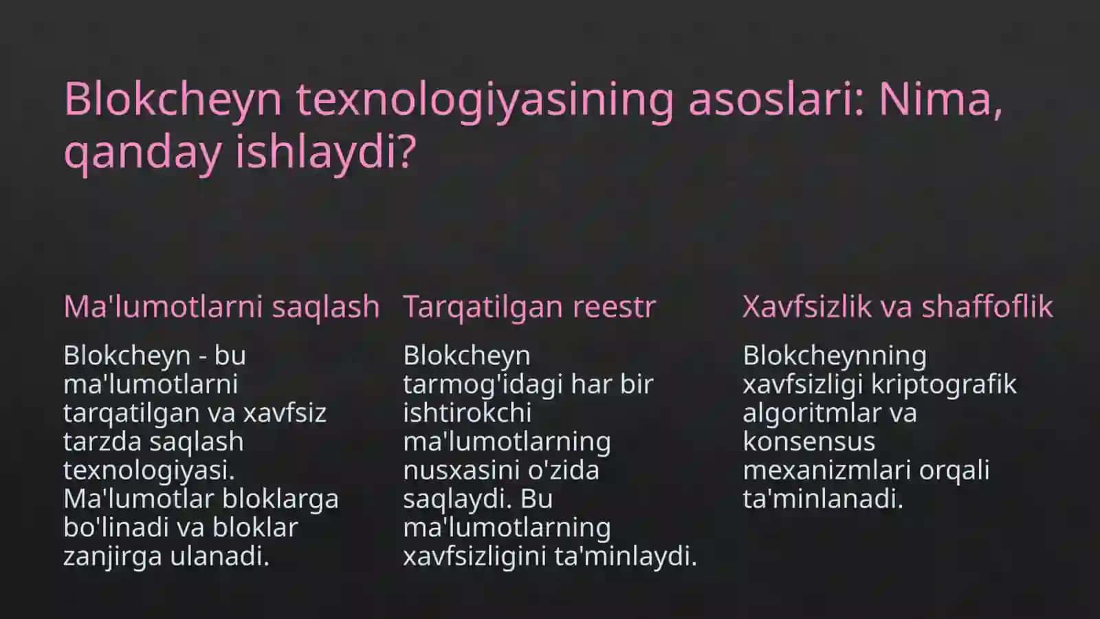Blokcheyn va moliyaviy texnologiyalar: Innovatsiyalarga yo'l 2