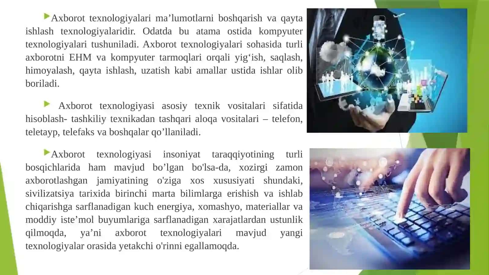Axborotni saqlash, ishlov berish va himoyalashning zamonaviy texnologiyalari 2