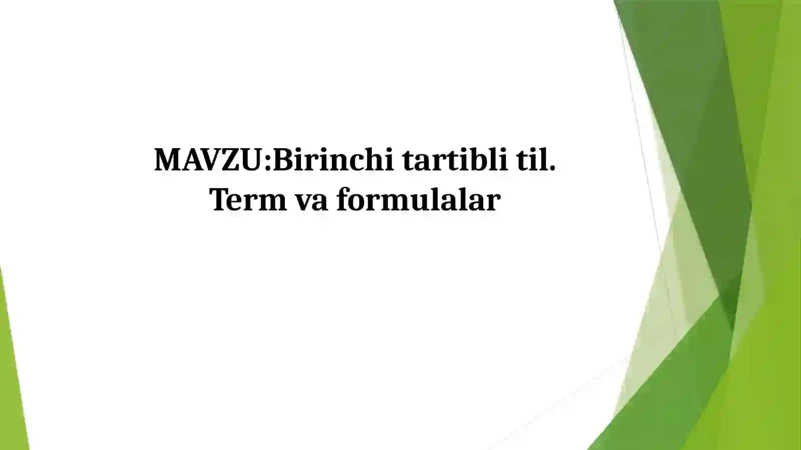Diskret matematika va matematik mantiq fanida taqdimoti 2