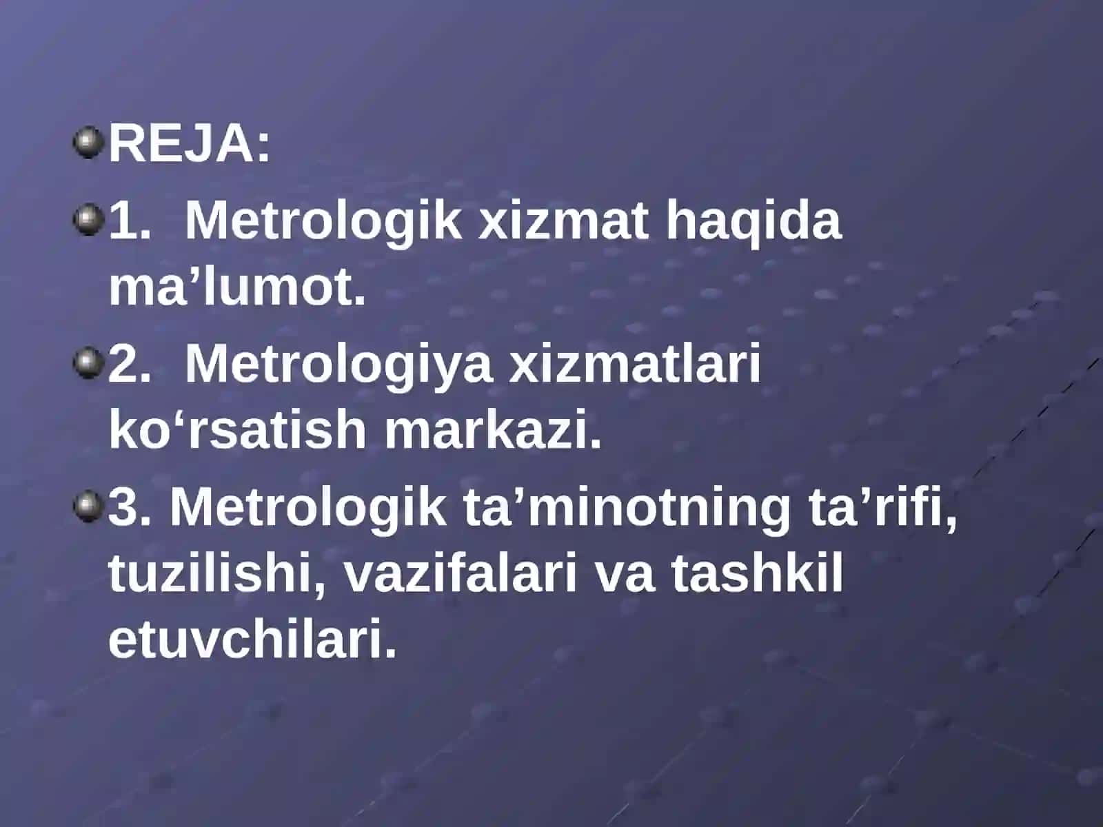Metrologiyaningrivojlanishi 2