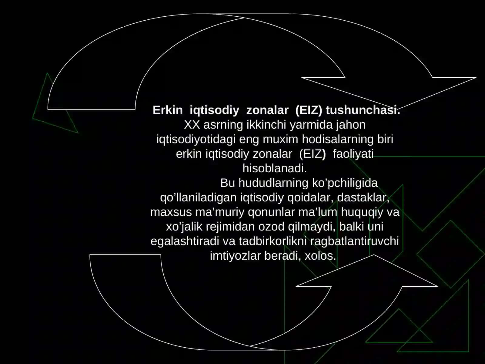 Erkin iqtisodiy zonalar (EIZ) 2