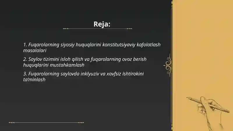 Fuqarolarning siyosiy huquqlari mustahkamlash masalalari 2