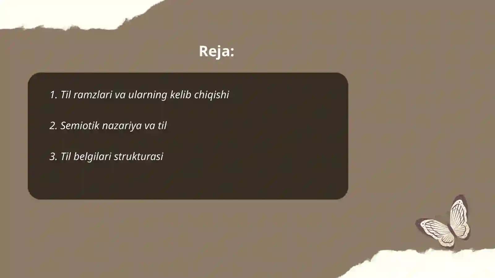 Tilshunoslik fanida til ramzlari tizimi mavzusi 2