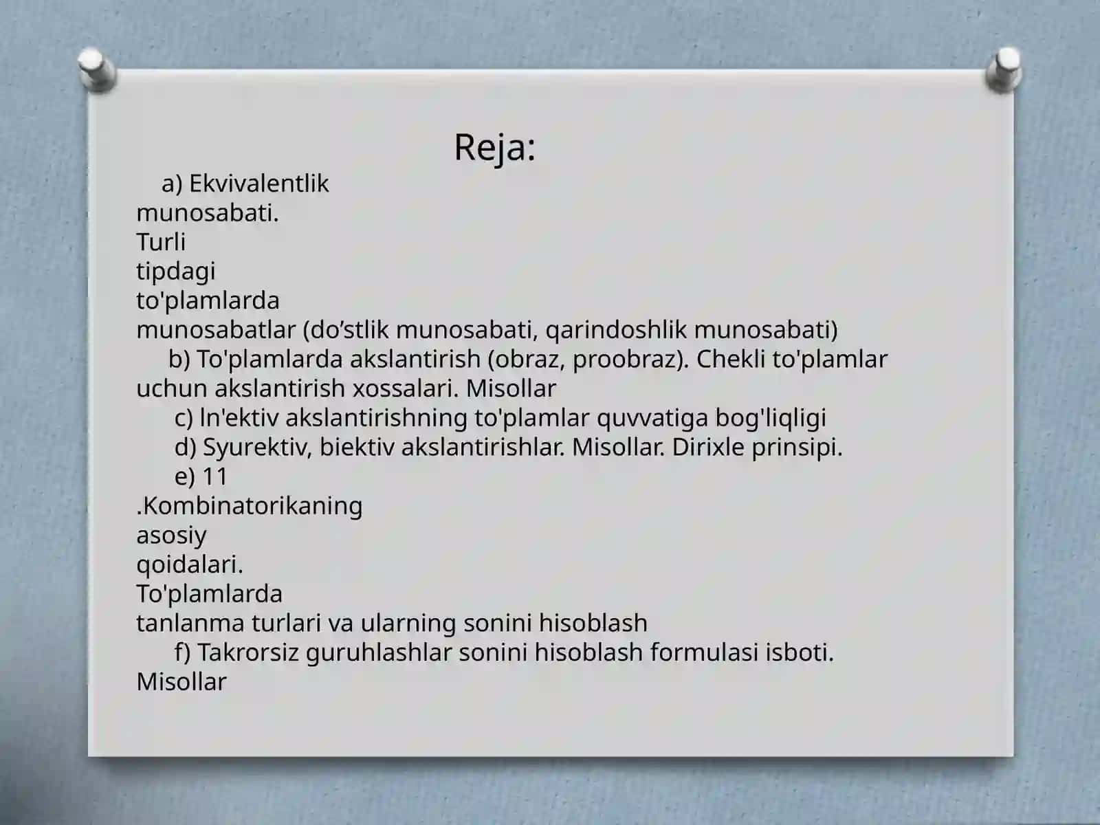 Diskret tuzilmalar 2