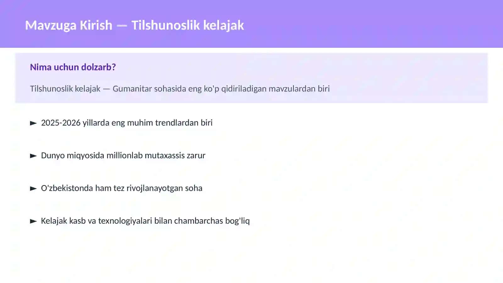 Tilshunoslik kelajak 2
