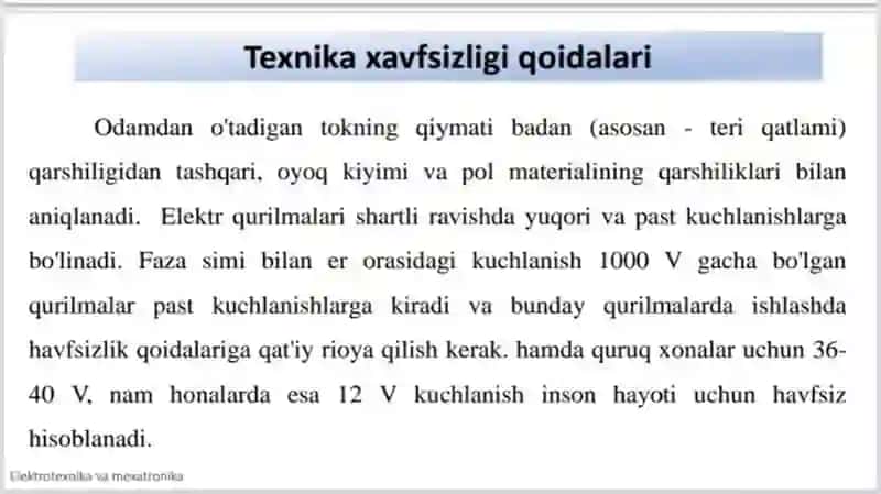 Xavfsizlik texnikasi 2