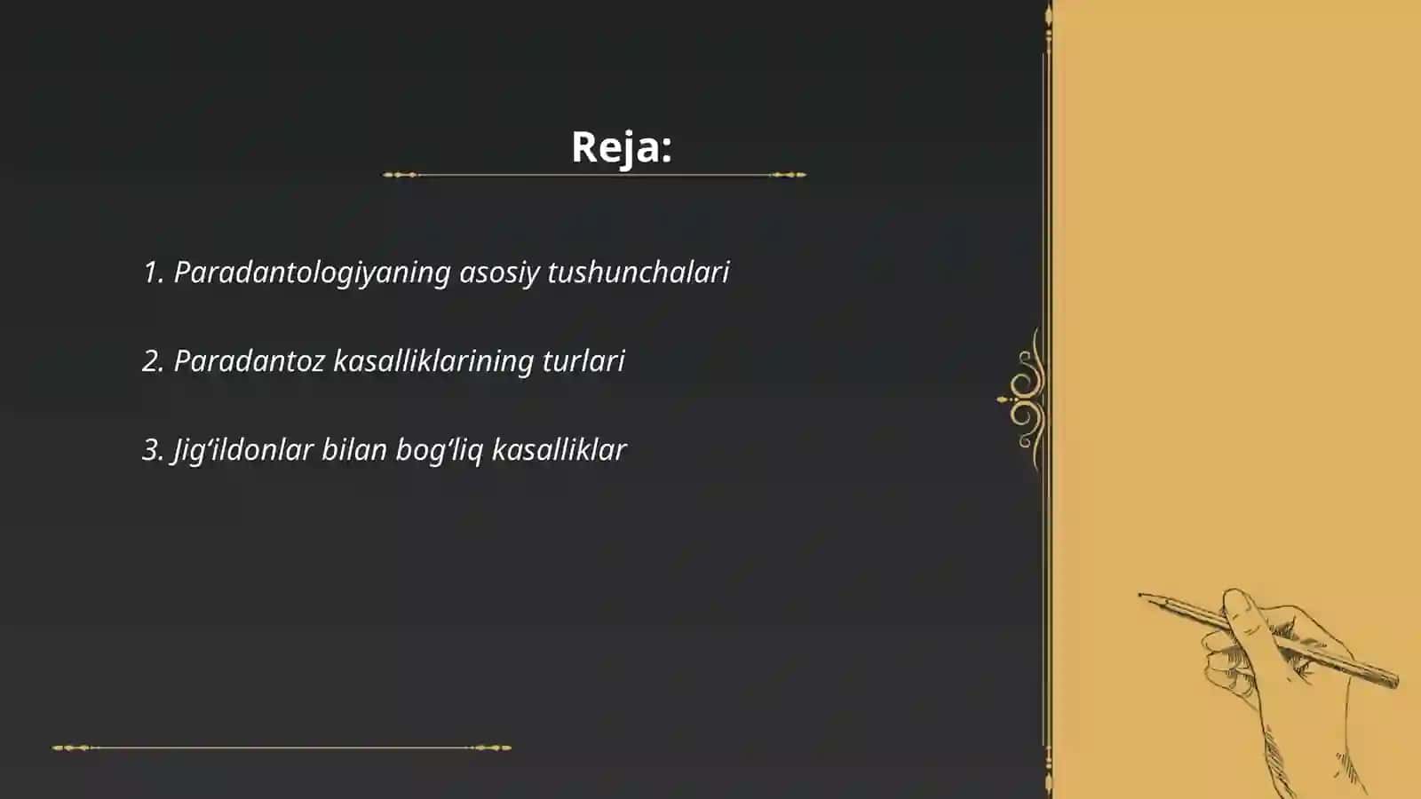 Paradantalogiyda OITS 2