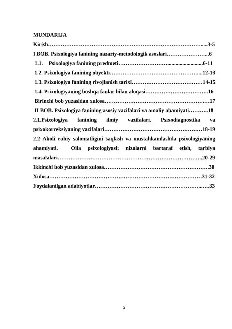 Psixologiya fanining predmeti, vazifalari, obyekti va ahamiyati 2