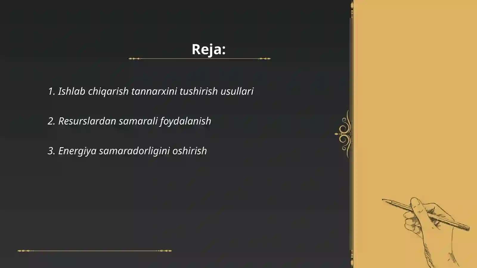 Ishlab chiqarish xarajatlarini minimallashtirish shartlari va korxonaning zararsiz ishlash nuqtasini hisoblash yoʻllari 2