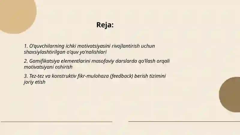 Masofaviy ta'limda oʻquvchilarning motivatsiyasini oshirishning samarali usullari 2