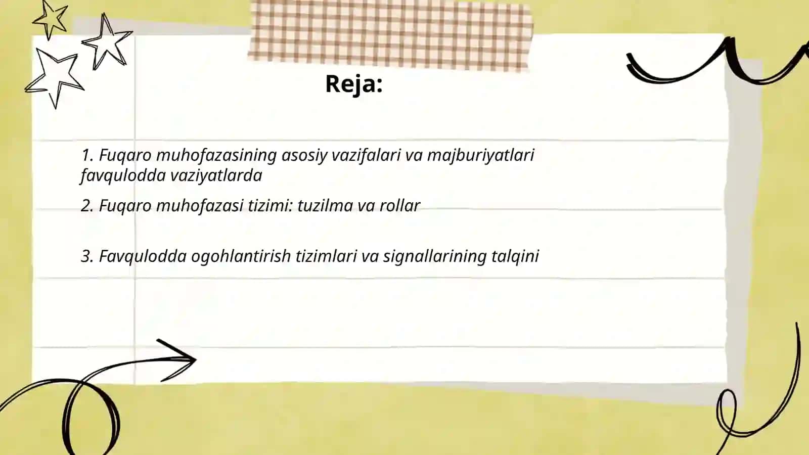 Fuqaro muhofazasi vazifalari favqulodda vaziyatlarda 2