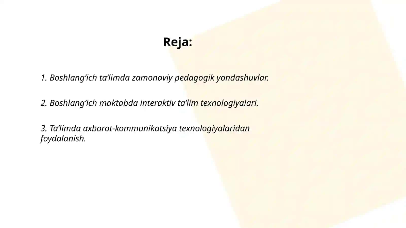 Boshlang‘ich maktabda pedagogik jarayonning zamonaviy tendensiyalari va texnologiyalari 2
