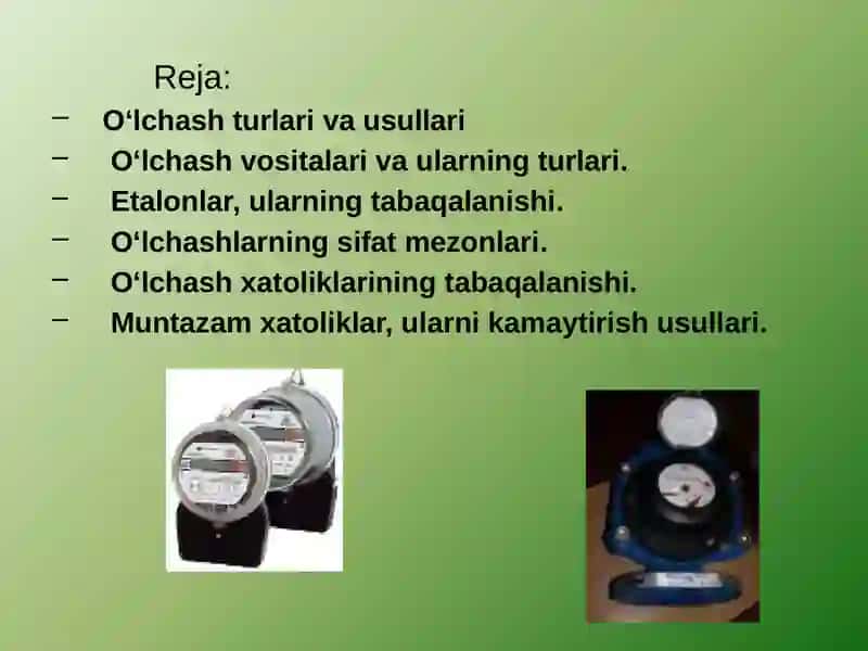 O‘lchash usullari 2
