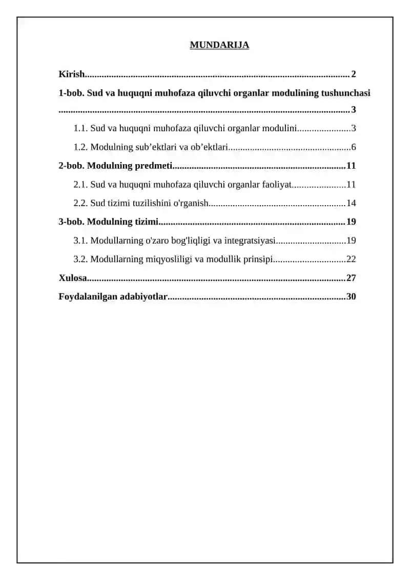 Sud va huquqni muhofaza qiluvchi organlar modulining tushunchasi 2