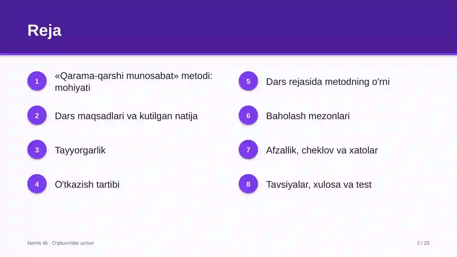 nemis tili darslarida qarama qarshi munosabat metodidan foydalanish 7789 2