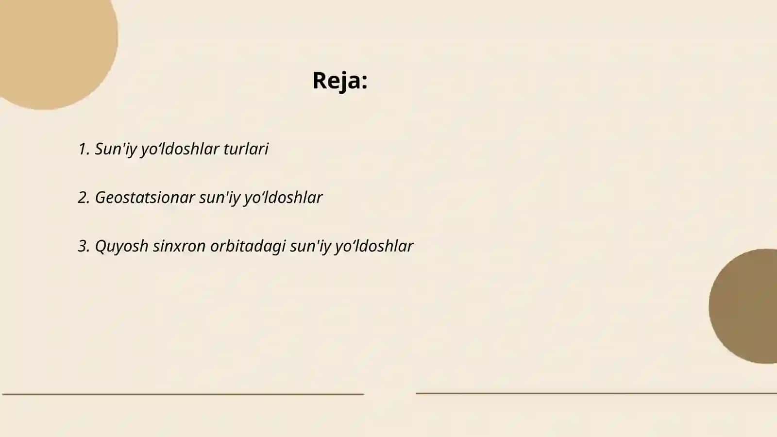 Yer sun’iy yо‘ldoshlarinig turlari va ularning amaliy ahamiyati 2