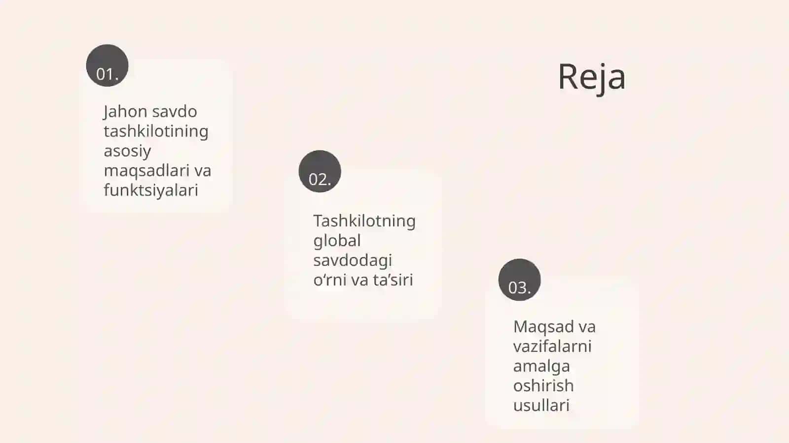 Jahon savdo tashkilotining jahon savdosida tutgan o’rni maqsad va vazifalari 2
