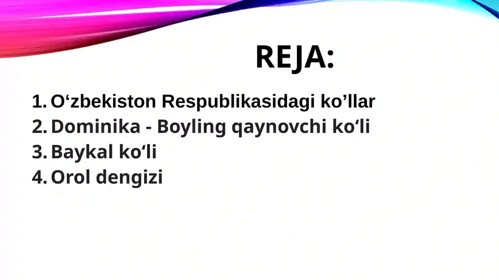 Ko’llar va ularning turlari 2