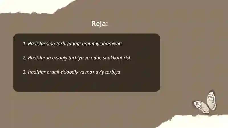 Hadislarning tarbiyadagi ahamiyati 2