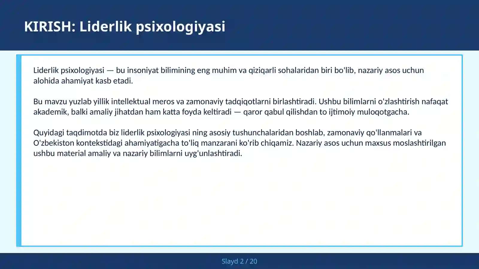 Liderlik psixologiyasi 2