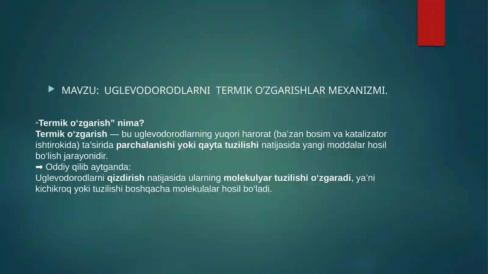 NEFT VA GAZ KIMYOSI HASANOV SAMARIDDINNING NEFTNI BIRLAMCHI QAYTA ISHLASH FANIDAN TAYYORLAGAN TAQDIMOTI 2