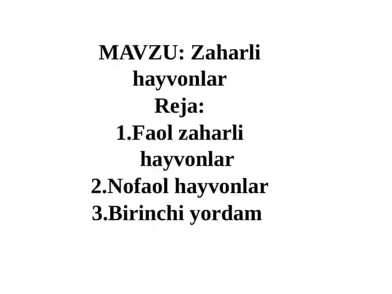 Zaharlihayvonlar 2