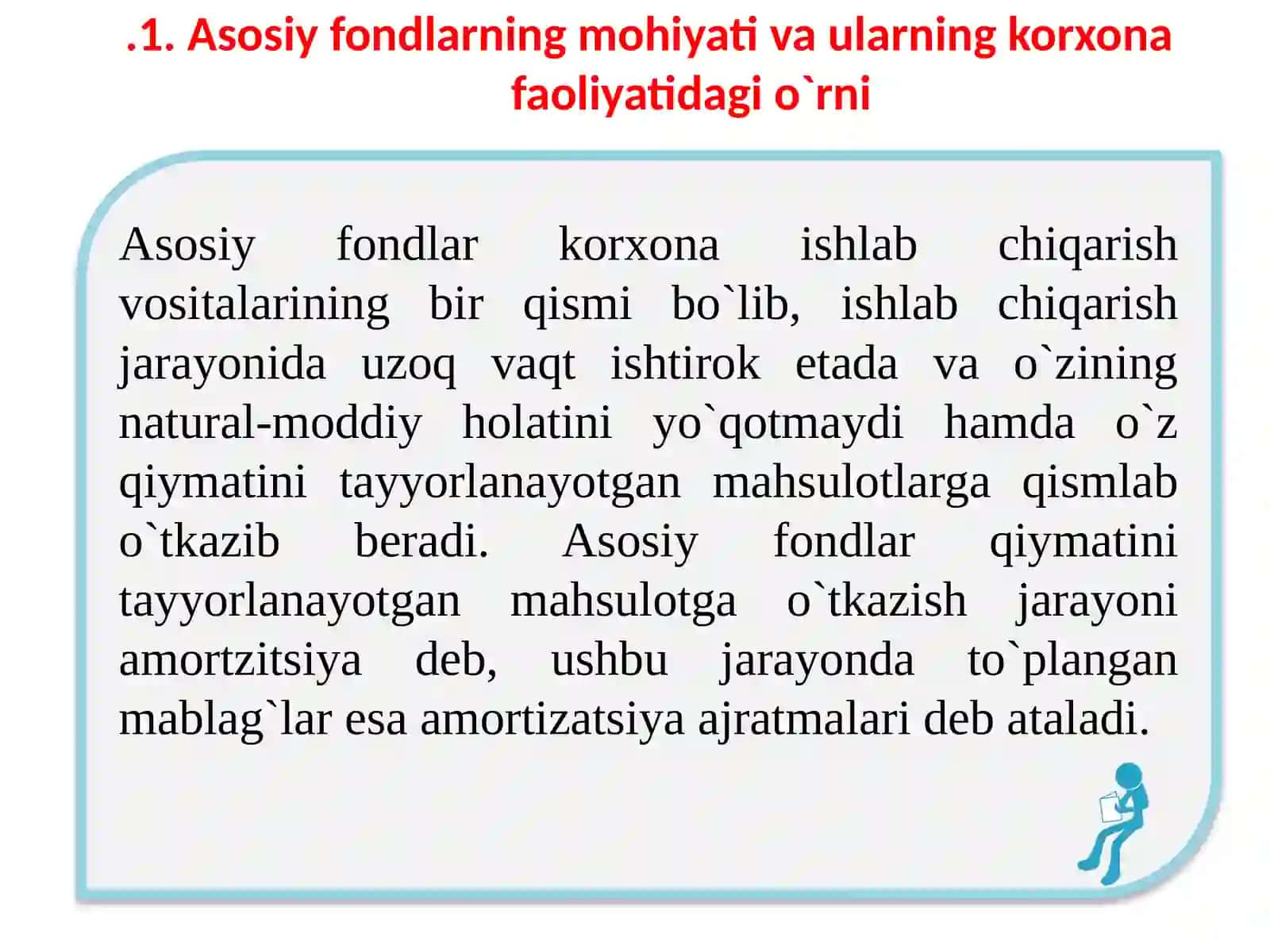 KORXONANING ASOSIY FONDLARI VA ISHLAB CHIQARISH QUVVATI 2