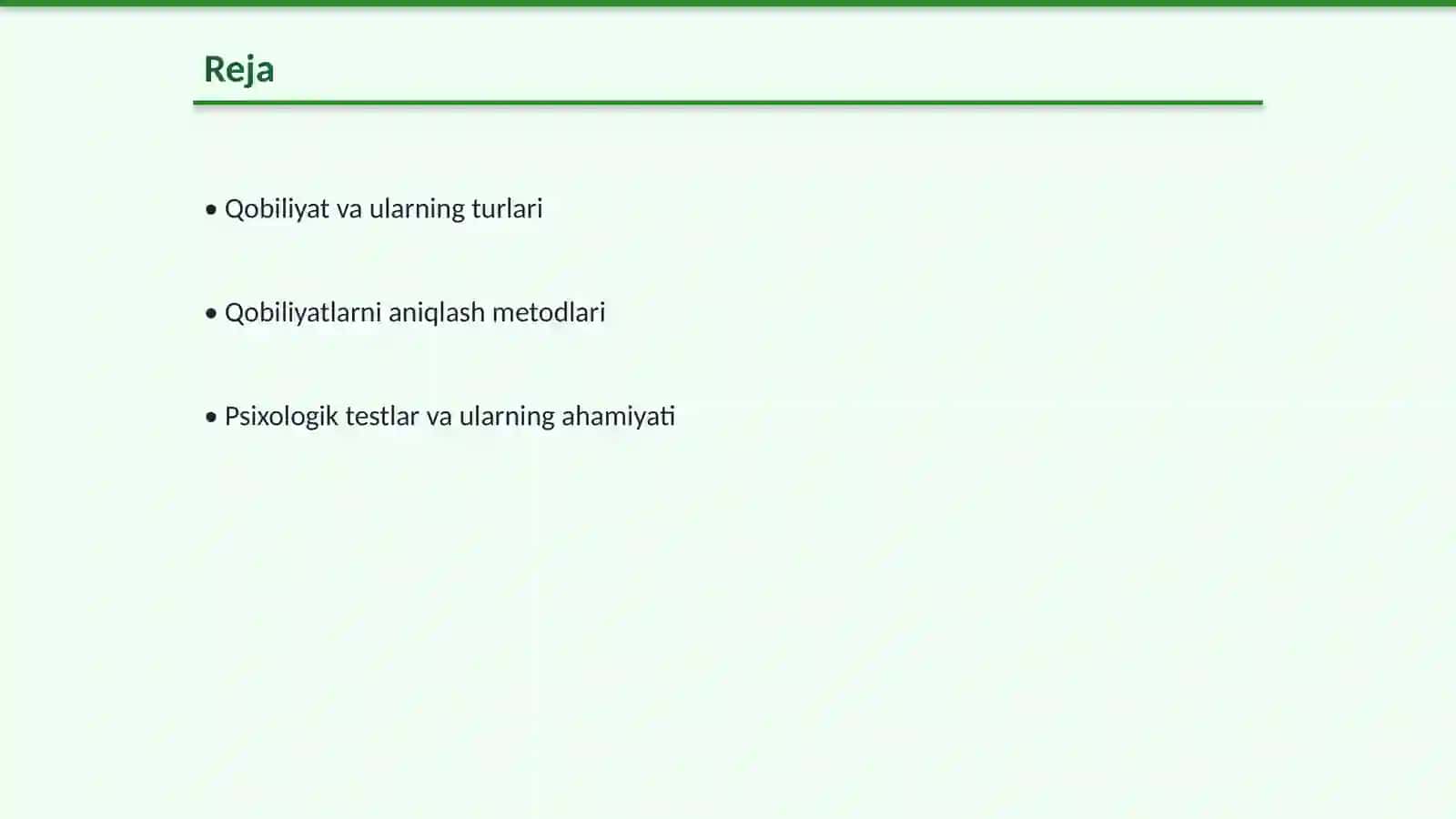 Qobiliyatlar diagnostikasi 2
