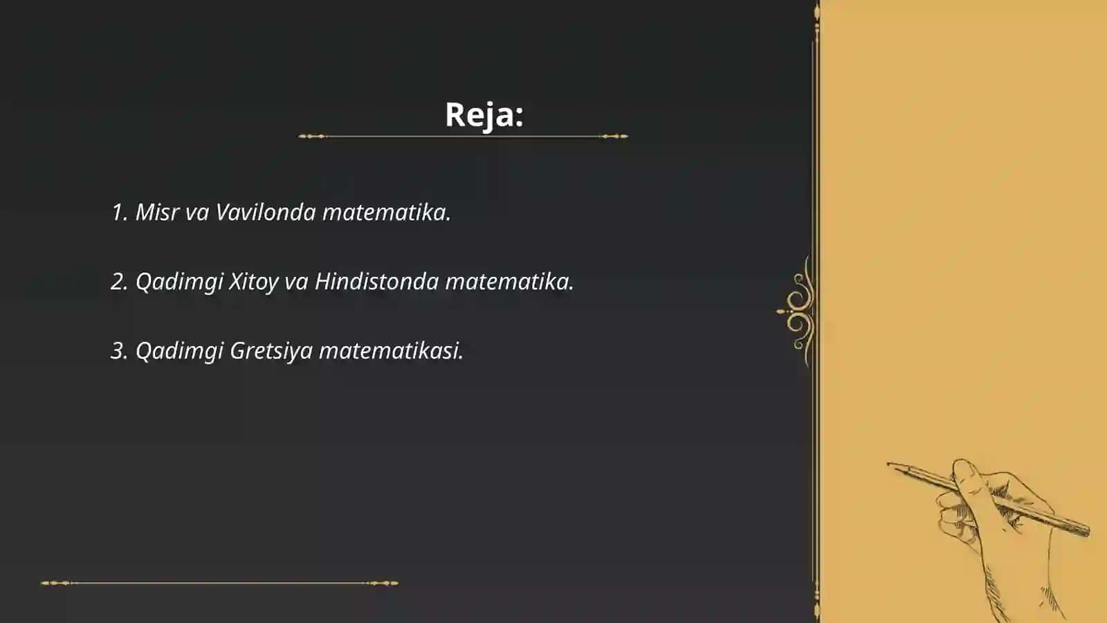 Misr va Vavilonda matematika 2