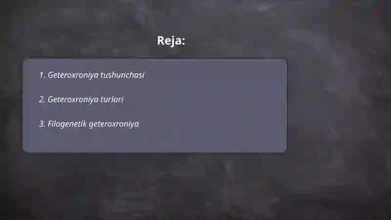 O'sish va rivojlanish geteroxroniyasi 2