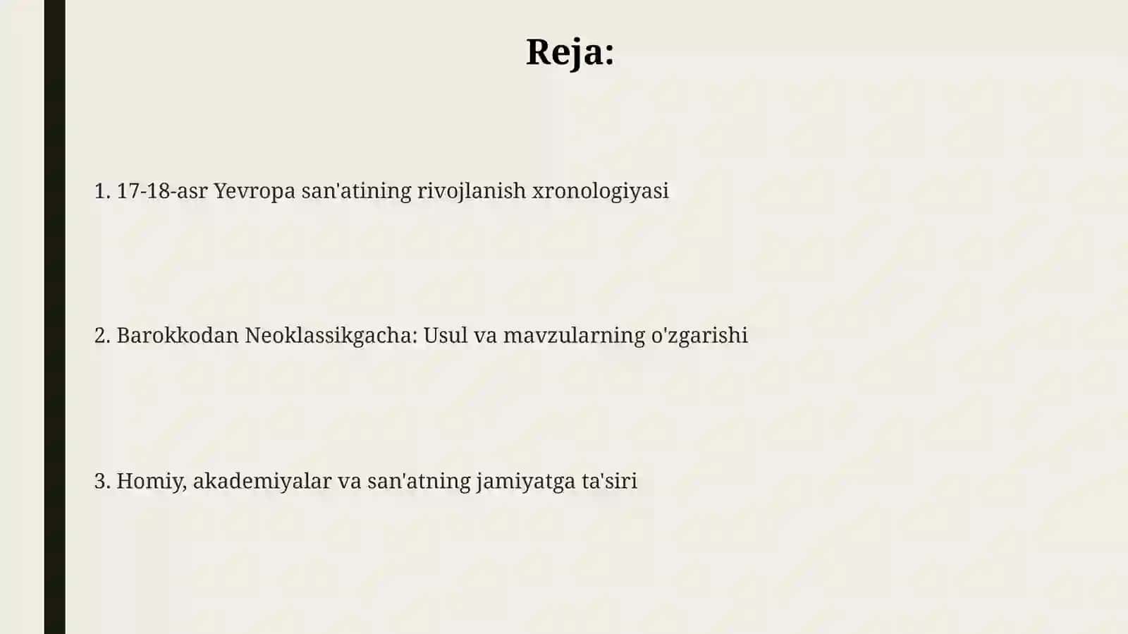 XVII-XVIII asrlar Yevropa san’ati 2