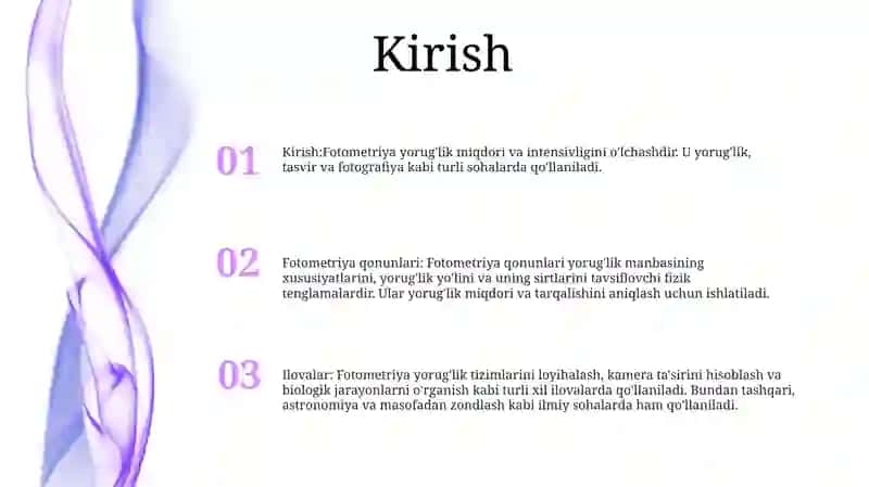 Fotometriya Qonunlarini O'Rganish 2