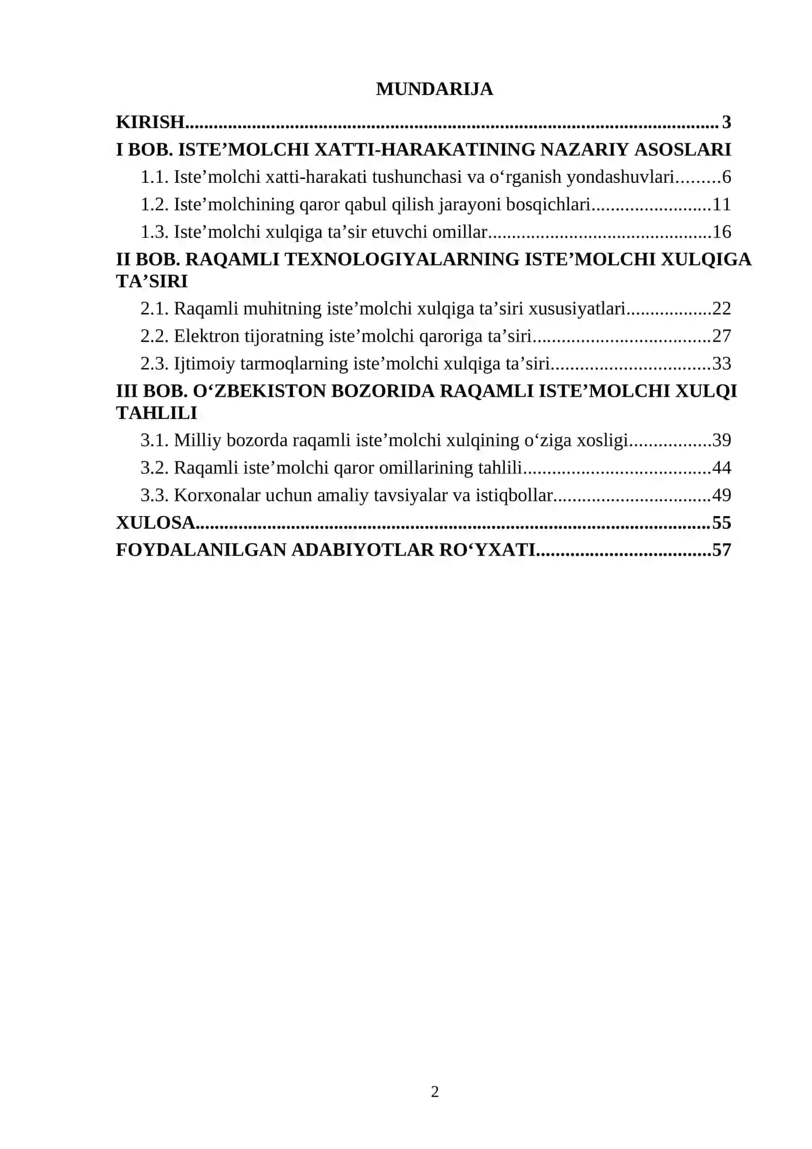 "Raqamli texnologiyalar sharoitida iste’molchi xatti-harakatining o‘zgarishi" 2