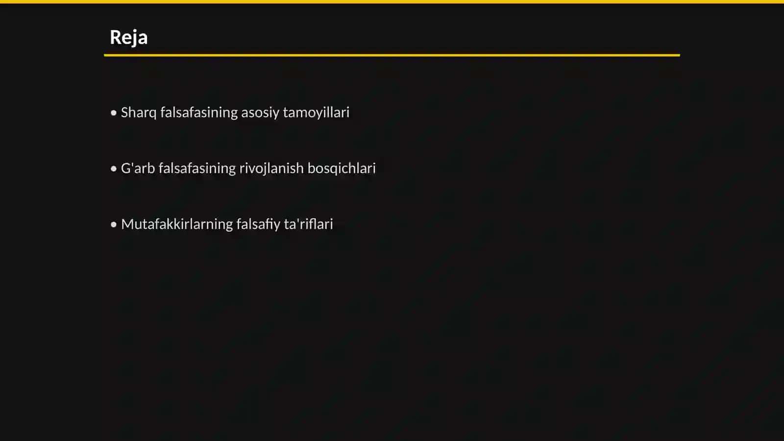 Falsafaning sharhiga oid Sharq va G'arb mutafakkirlari ta'riflarini va ular bo'yicha prezentatsiya tayyorlash 2