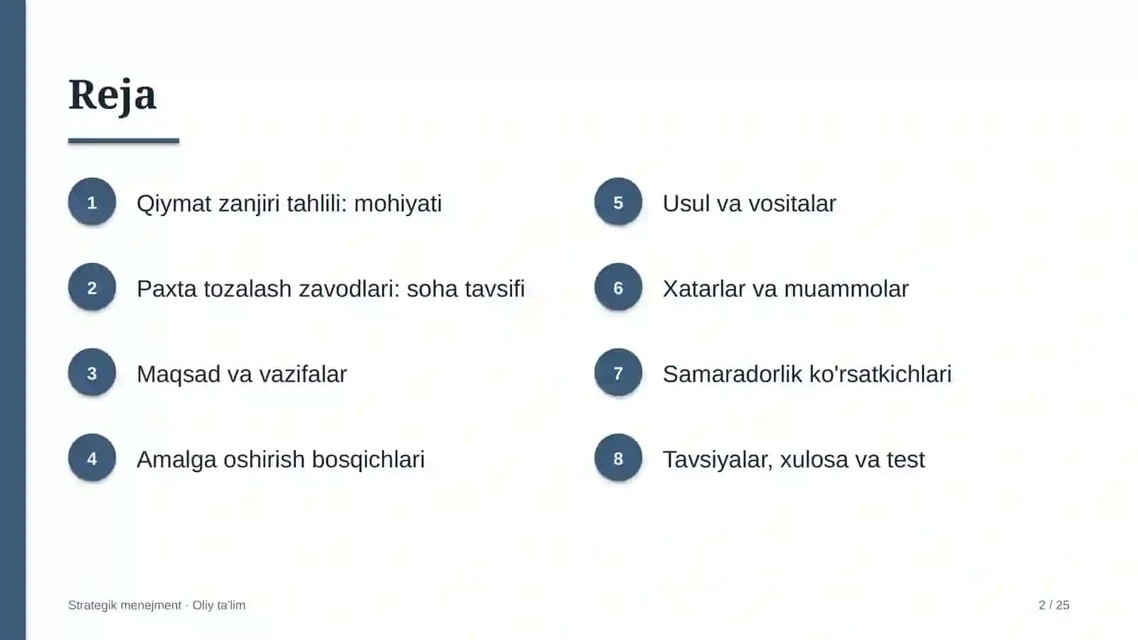 paxta tozalash zavodlarida qiymat zanjiri tahlilini o'tkazish 3220 2