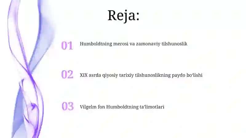 XIX Asrda qiyosiy-tarixiytilshunoslikning vujudga kelishi.Vilgelm Fon Gumboldt ta'limoti. 2