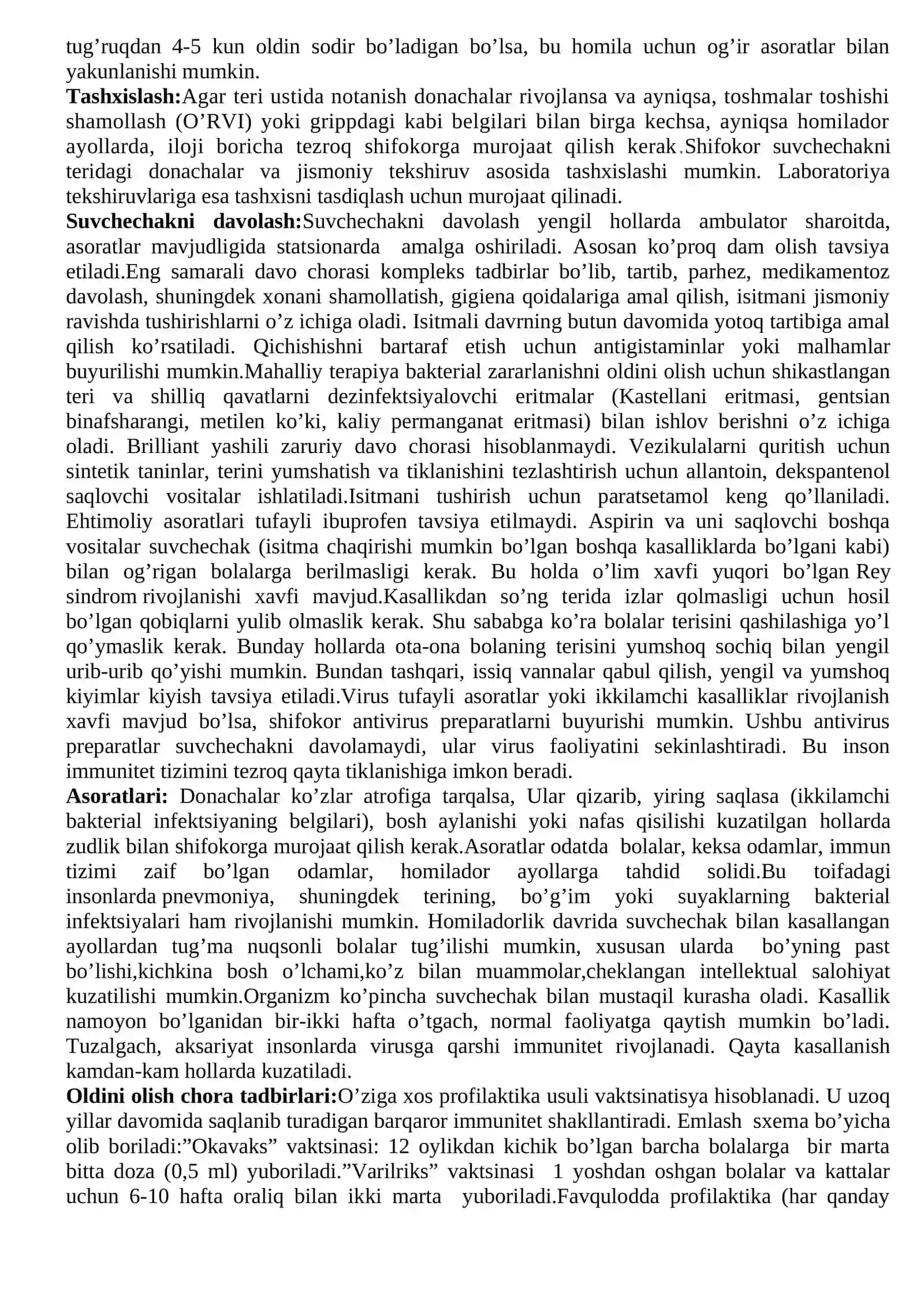 Suvchechak kasalligi 2