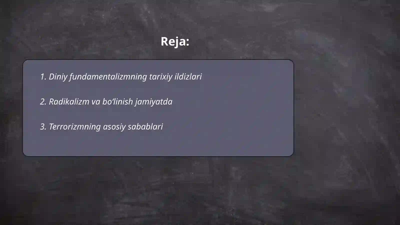 Diniy fundatilizim radikalizim va terrorizm-havfsizlikka taqdid 2