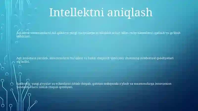 Intellekt Va Kreativlik Haqida Tushuncha 2