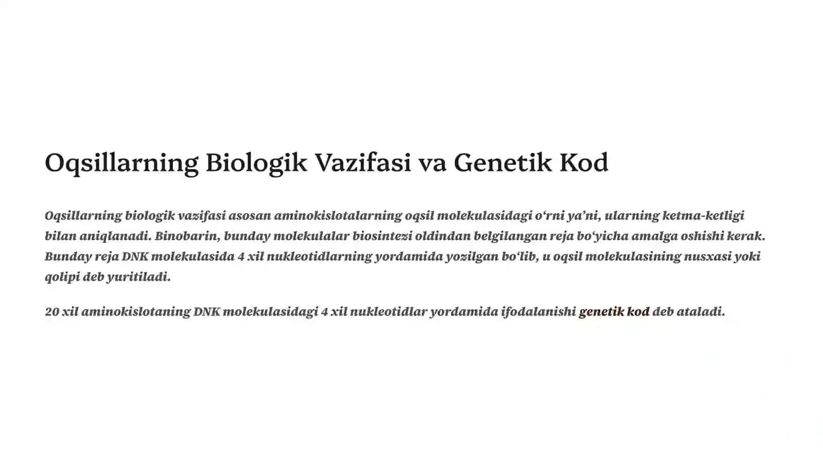 Oqsillar Biosintezi: Hayotning Markaziy Jarayoni 2