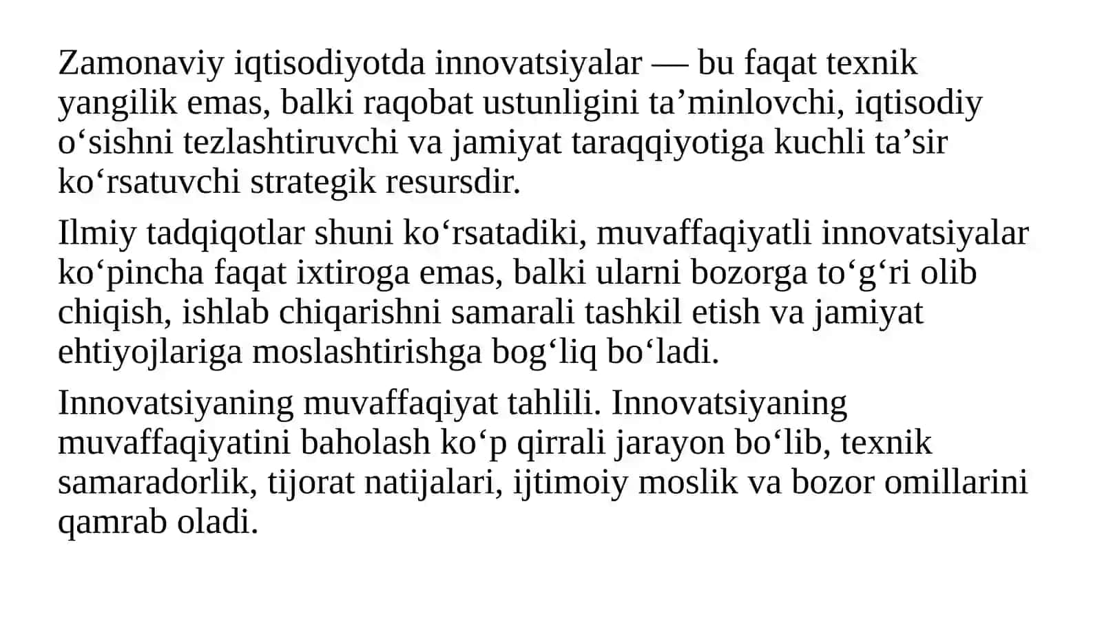 Yangi tovarni yaratish, baholash va joylashtirish jarayoni 2