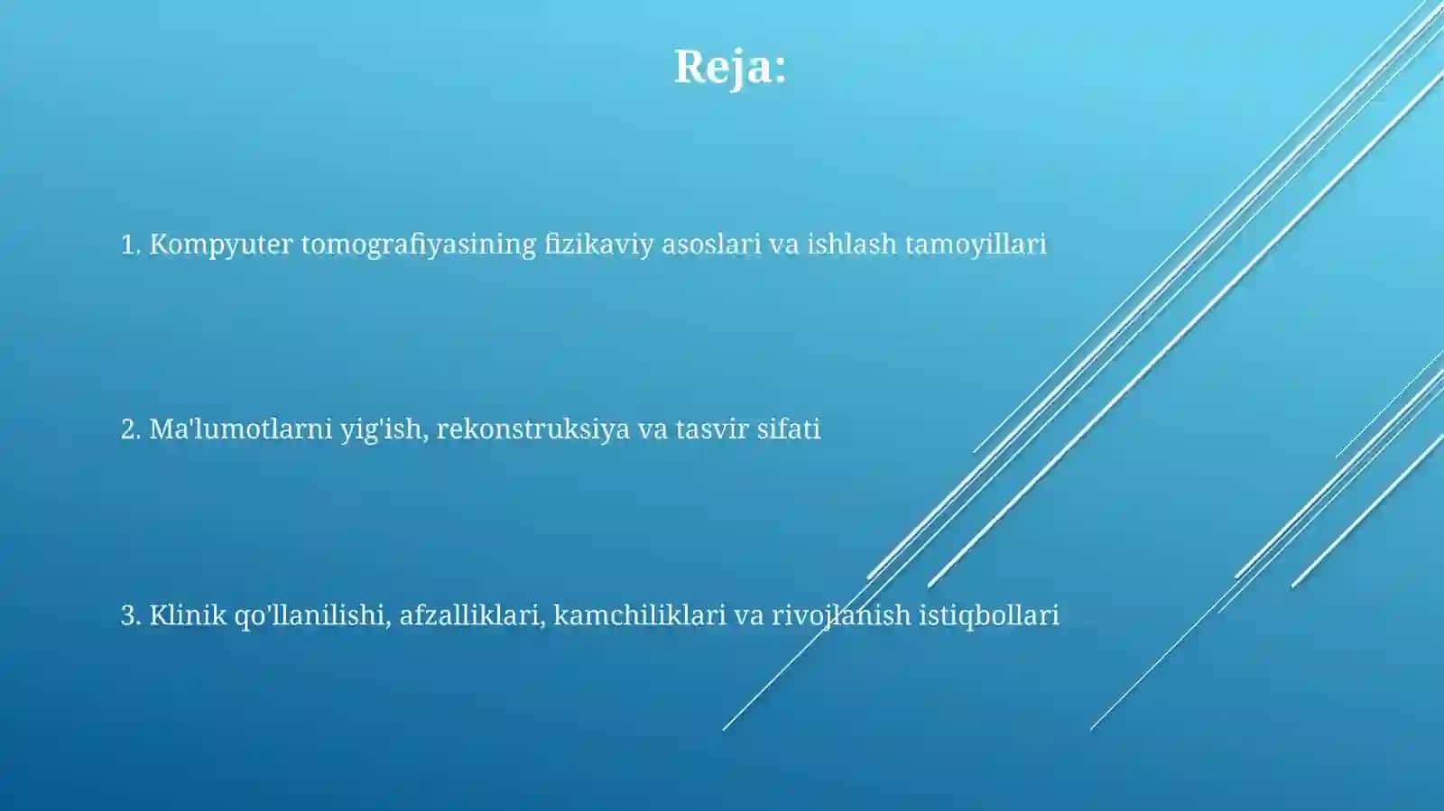 Kompyuter tomografiyasi va uni ishlashining fizik asoslari 2