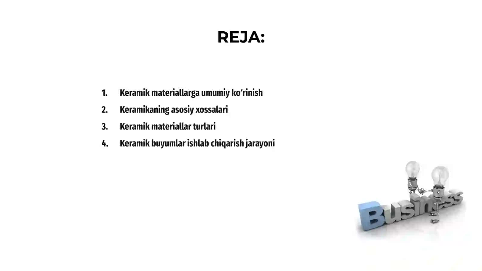 Keramik materiallar va buyumlar 2