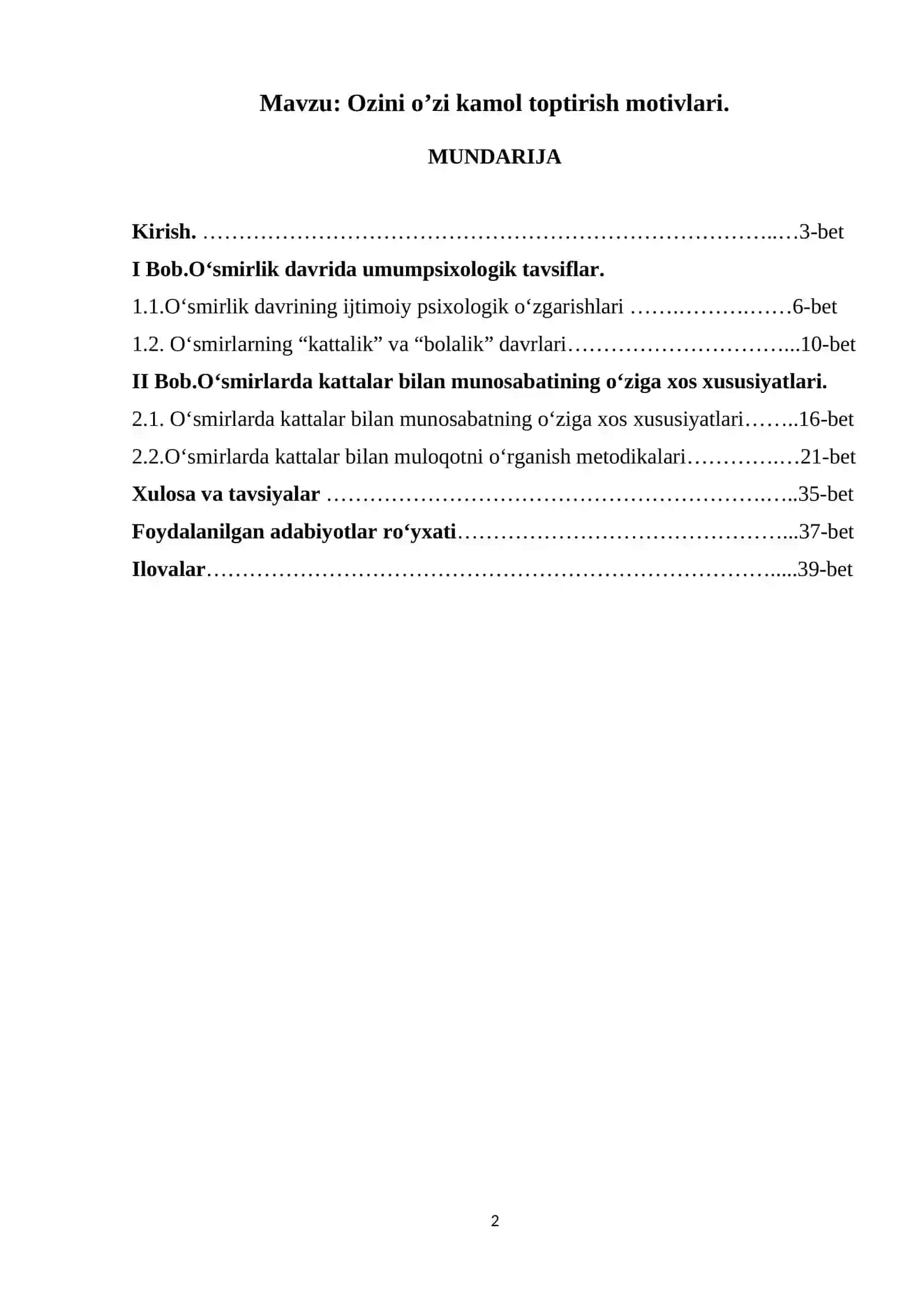 Rivojlanish psixologiyasi 2